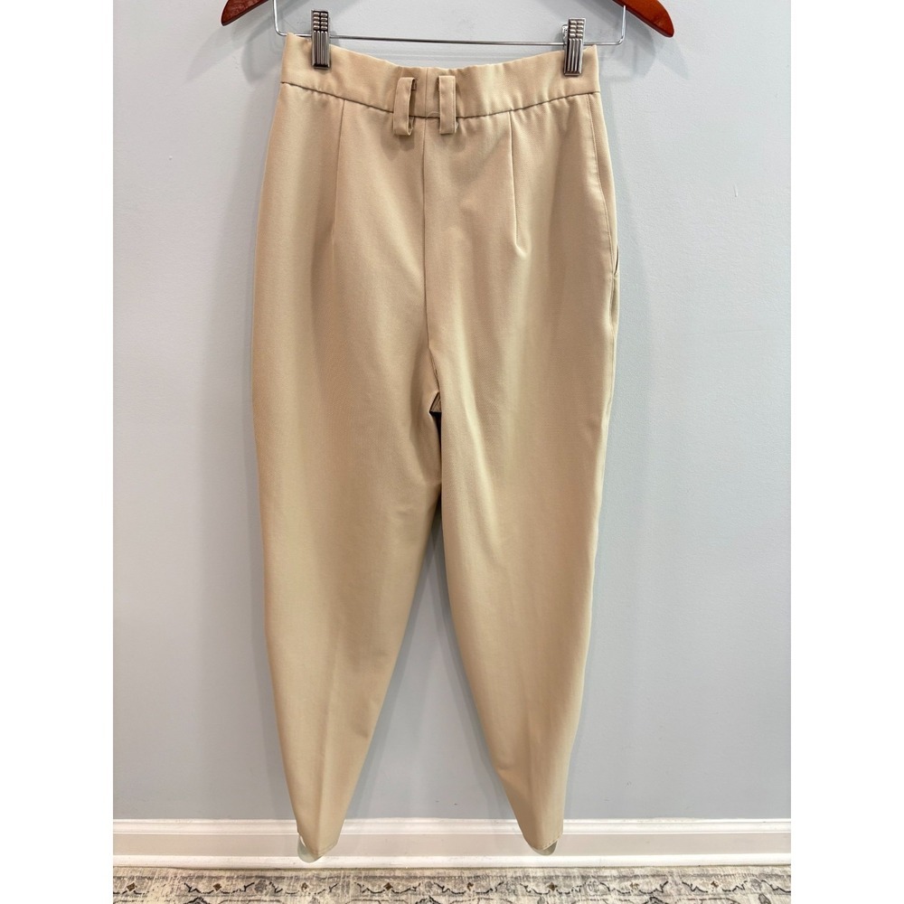 Womens Beige Wool Blend Dress Pants Size 6 High Rise Slim Ankle Career - Picture 5 of 11